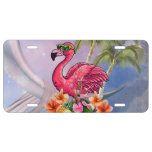 Funny Flamingo License Plate at Zazzle