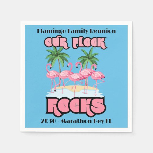 Funny Flamingo Our Flock Rocks