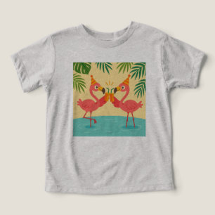 Funny Flamingo Party T-Shirt for Kids Toddler T-shirt