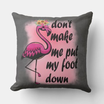 Funny Flamingo Pillow by malibuitalian at Zazzle