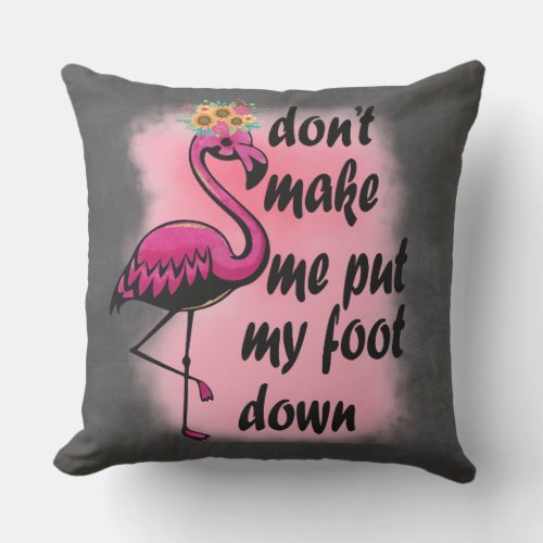 Funny Flamingo Pillow