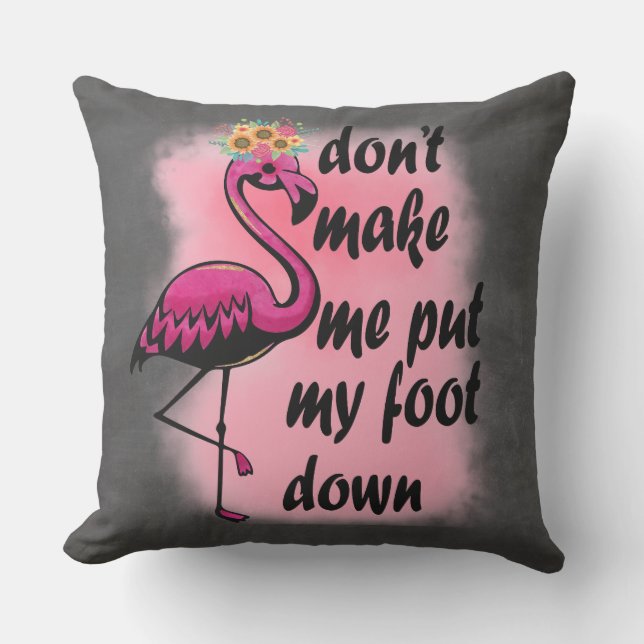 Funny Flamingo Pillow (Front)