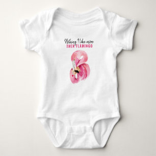 Funny Flamingo Pink Baby Bodysuit