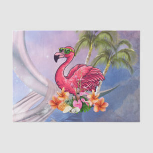 Funny flamingo tissue paper
