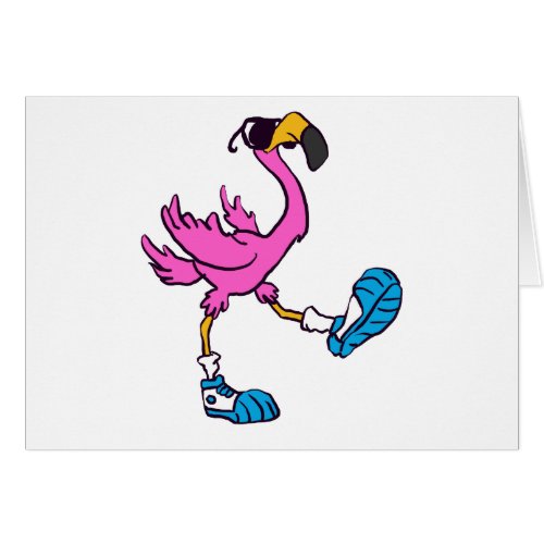 Funny Flamingo with sunglasses  choose back color