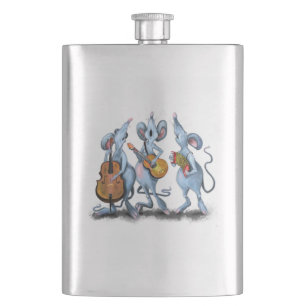 Funny Flask with Mouse Music Band