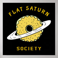 Funny Flat Saturn Society Donut illustration