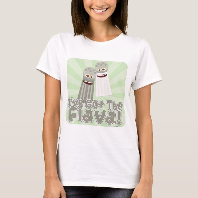 Funny Flavor Slogan Salt and Pepper Pals Cartoon T-Shirt (Front)