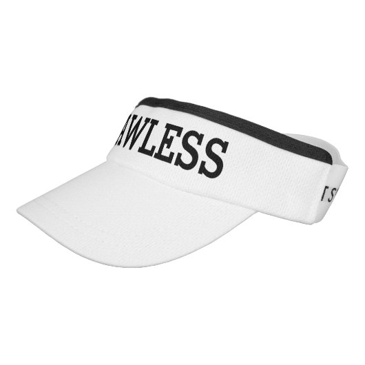 Funny Flawless Black and White Visor (Angled)