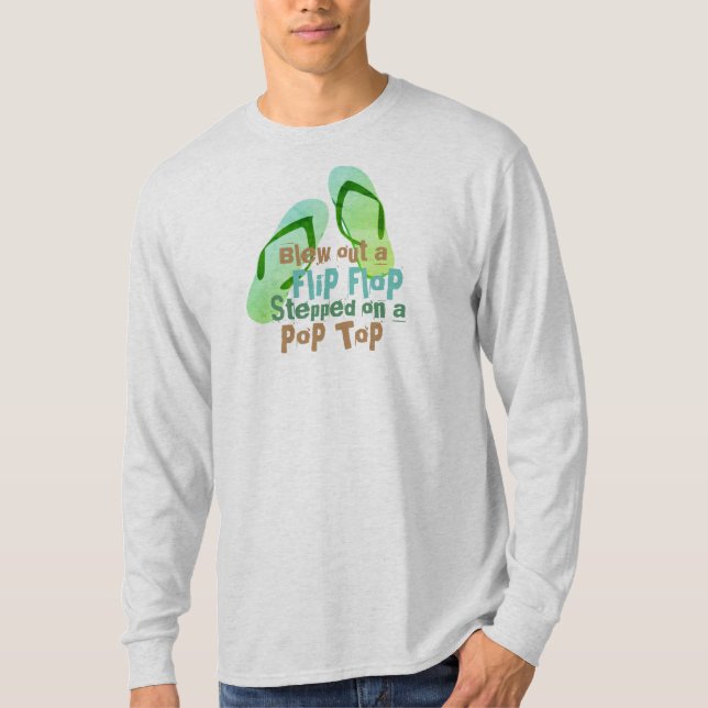 Funny  Flip Flop boat t-shirt (Front)