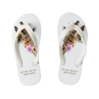 Funny Flip Flops with Playful Giraffe - Smile