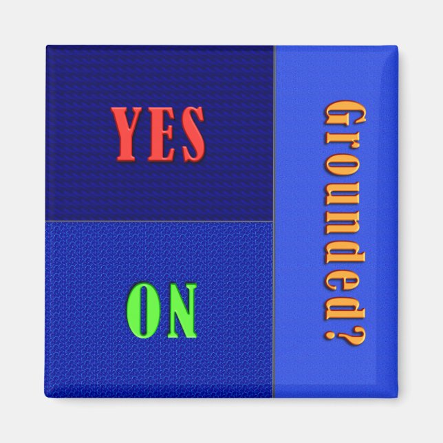 Funny Flip Magnet - Grounded Status (Front)