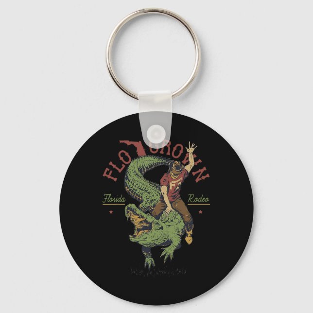 Funny Flo Grown Florida Rodeo  Keychain (Front)