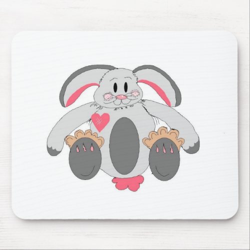 Funny Floppy Bunny Mouse Pad