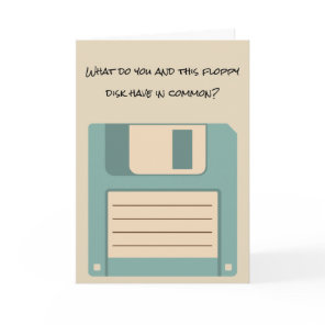 Funny Floppy Computer Disk Retirement Card
