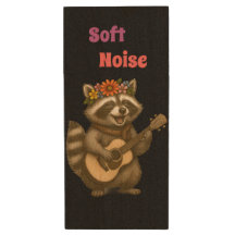 Funny Floral Guitar Cute RaccoonFor Music Lover