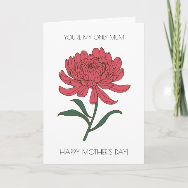 Funny Floral Mother's Day Card (Front)