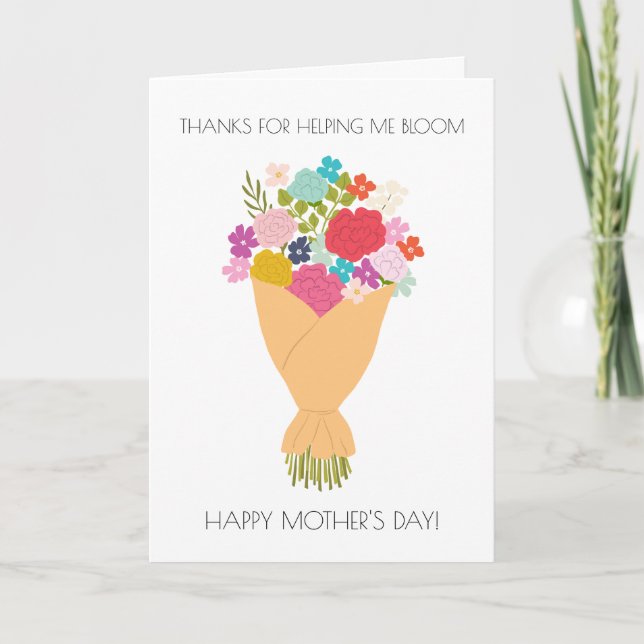 Funny Floral Mother's Day Card (Front)