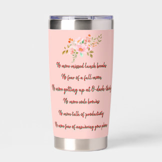 Funny Floral Nurse Retirement Thermal Tumbler 