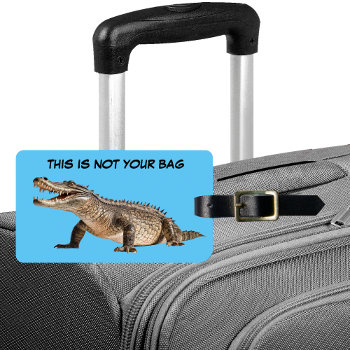 Funny Florida Alligator Luggage Tags by idesigncafe at Zazzle