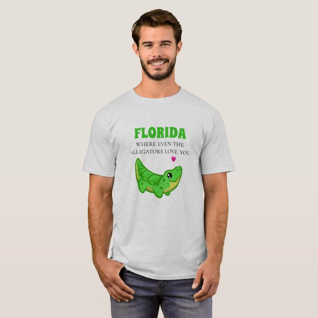 Funny Florida Alligator T-Shirt (Front Full)