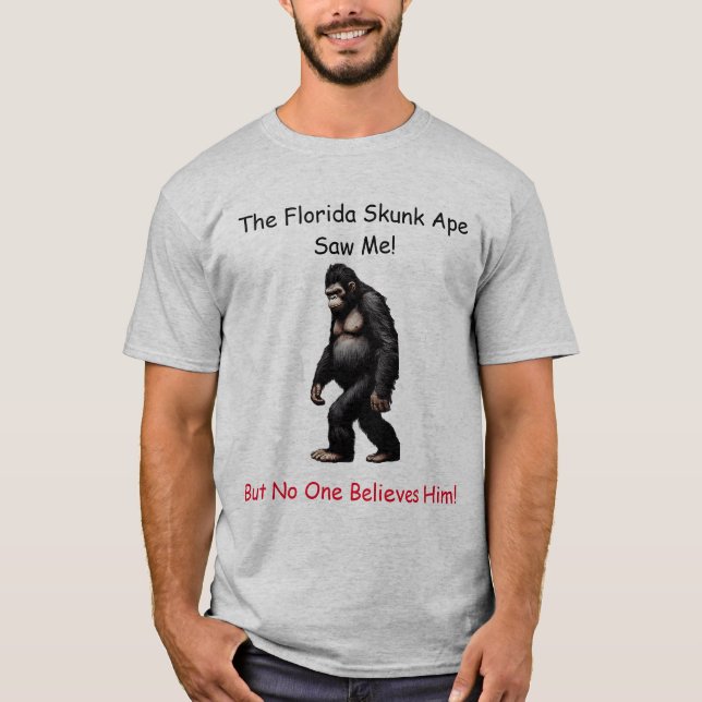 Funny Florida Skunk Ape  T-Shirt (Front)
