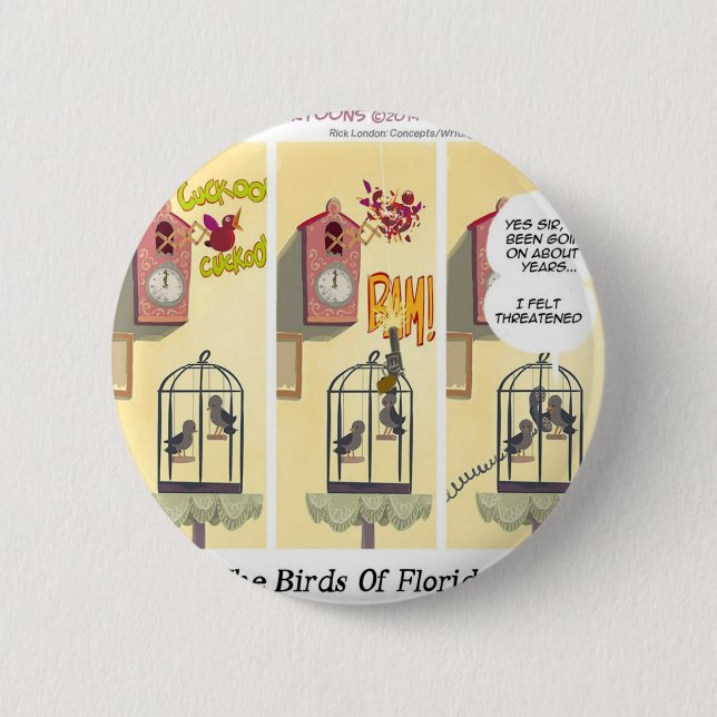 Funny Florida Stand Your Ground Birds Button (Front)