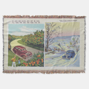 Funny Florida Sun vs Snow Blanket