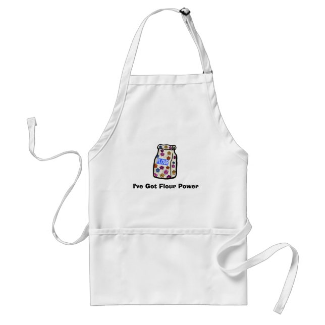 Funny Flour Power Cooking or Baking Apron (Front)