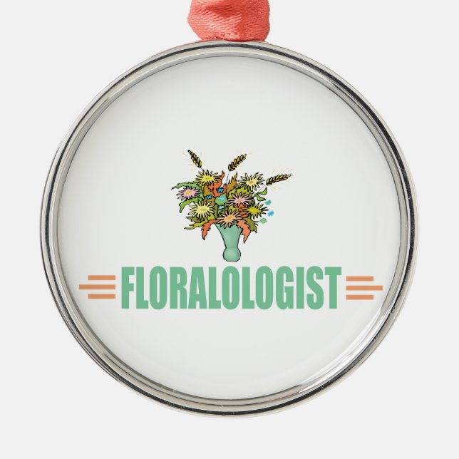 Funny Flower Arranging Lover Metal Ornament (Front)