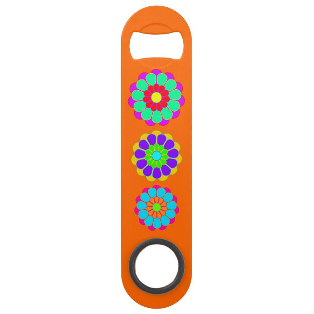 Funny Flower Power Bloom I II III Bar Key (Front)