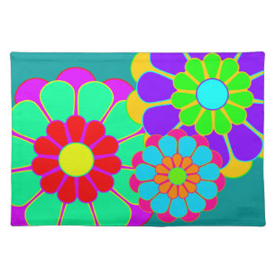 Funny Flower Power Bloom I II III Placemat