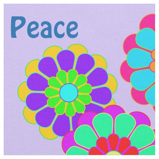 Funny Flower Power Bloom I II III + your idea Fabric