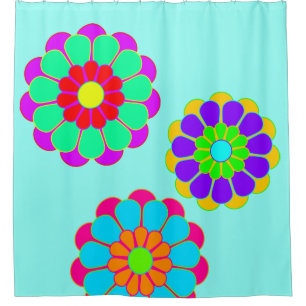 Funny Flower Power Bloom I II III + your idea Shower Curtain