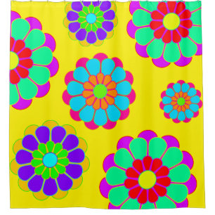 Funny Flower Power Bloom I II III + your idea Shower Curtain