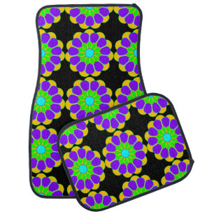 Funny Flower Power Bloom II + your backgr. & idea Car Mat