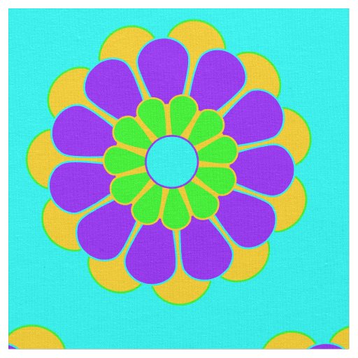 Funny Flower Power Bloom II + your backgr. & idea Fabric