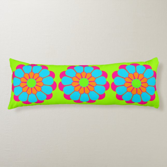 Funny Flower Power Bloom III Body Pillow (Front)