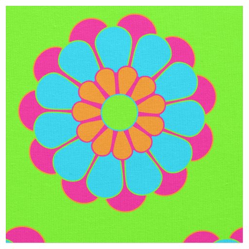 Funny Flower Power Bloom III + your backgr. & idea Fabric