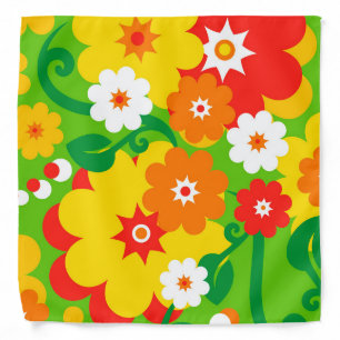 Funny Flower Power Wallpaper Bandana