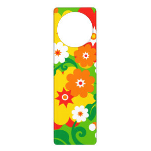 Funny Flower Power Wallpaper Door Hanger