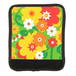 Funny Flower Power Wallpaper Luggage Handle Wrap