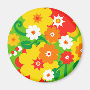 Funny Flower Power Wallpaper Magnet