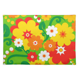 Funny Flower Power Wallpaper Placemat