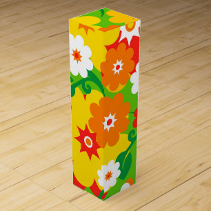 Funny Flower Power Wallpaper Wine Box