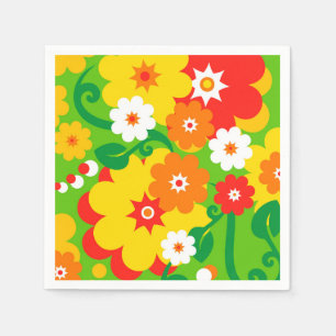 Funny Flower Power Wallpaper + your ideas Napkins