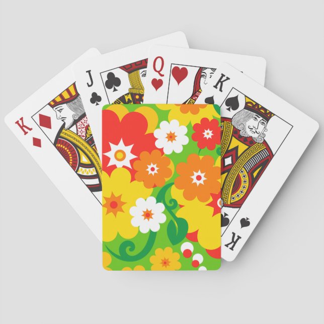 Funny Flower Power Wallpaper + your ideas Poker Cards (Back)
