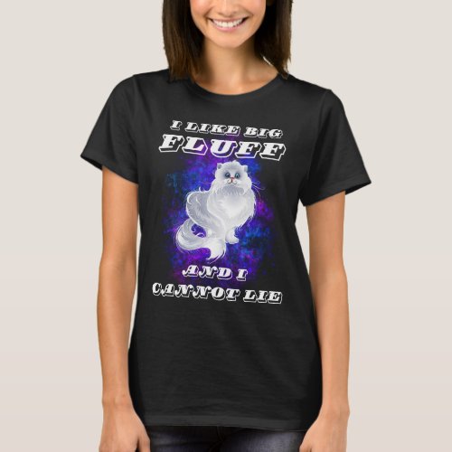 Funny Fluff Cat T_Shirt