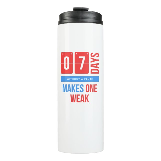 Funny flute music instrument thermal tumbler (Front)