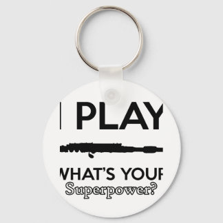 funny flutes design keychain